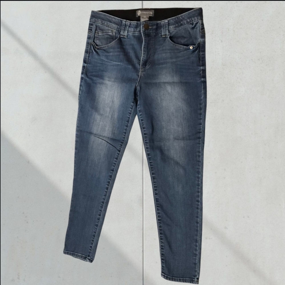 Democracy Ab Technology Jeans 10 Skinny Crop High Rise BN217F9JX Medium  Wash